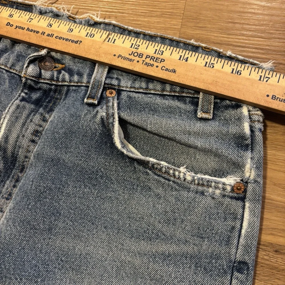 VTG 1997 Levis 505 Orange Tab Jeans Mens 34x31 Made In USA Distressed Faded 90s